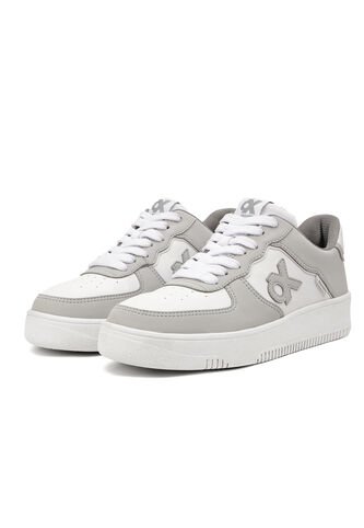 Tenis Mujer Ox By Brahma Xw3469 Gris Blanco Brahma