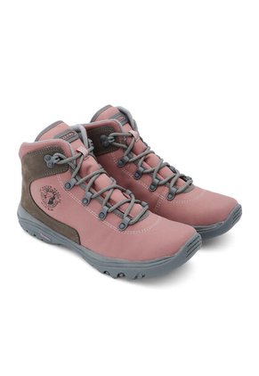 Botas Brahma Mujer Biker OM1779 Gris Rosado