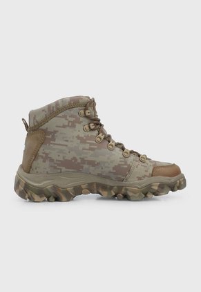 Bota Outdoor Café-Verde Militar-Beige BRAHMA