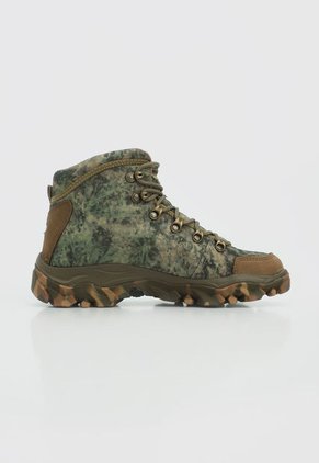 Bota Outdoor Café-Verde Militar-Beige BRAHMA