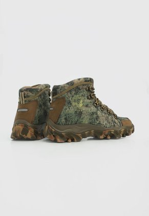 Bota Outdoor Café-Verde Militar-Beige BRAHMA