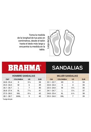 Sandalias Hombre  Brahma RA2280 Negro
