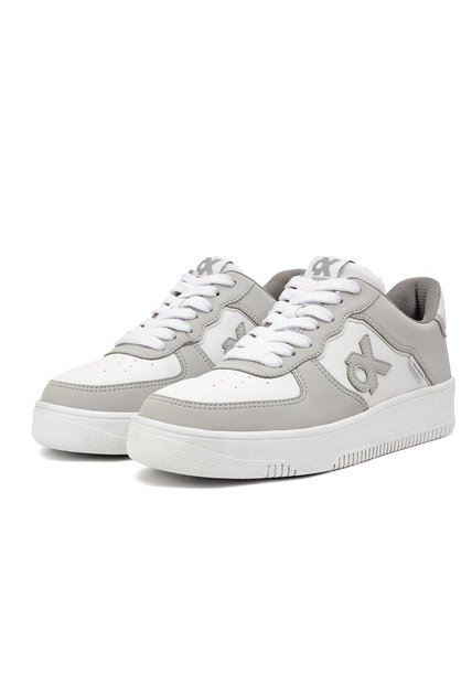 Tenis Mujer Ox By Brahma Xw3469 Gris Blanco