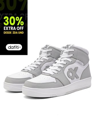 Tenis Hombre Ox By Brahma OX3597 Blanco Gris Brahma