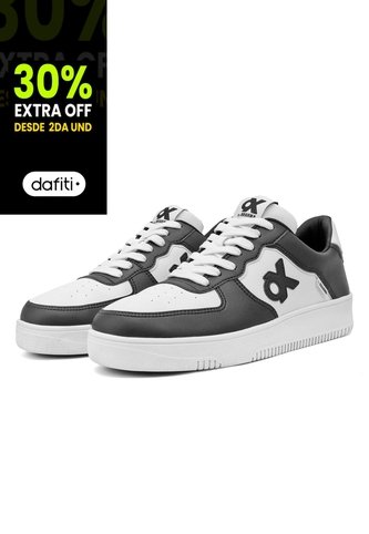 Tenis Hombre Ox By Brahma OX3598 Negro Blanco Brahma