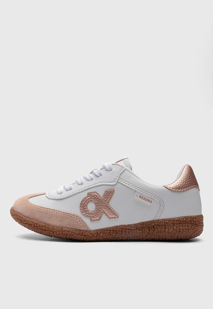 Tenis Lifestyle Blanco-Oro Rosa BRAHMA