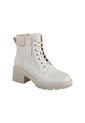Botines Janie Con Cordones Para Mujer Beige Brash 199237 Payless de Brash