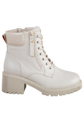 Botines Janie Con Cordones Para Mujer Beige Brash 199237 Payless