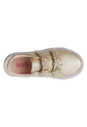 Zapatos Fashion Tipo Sneakers Para Niña Pequeña Dorado Brash 196323
