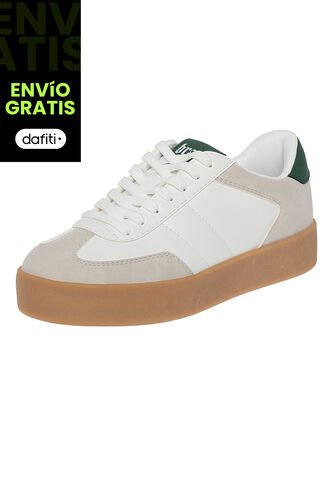 Zapatos Casuales Tipo Sneakers Mesa Para Mujer Beige Brash 201655 Brash