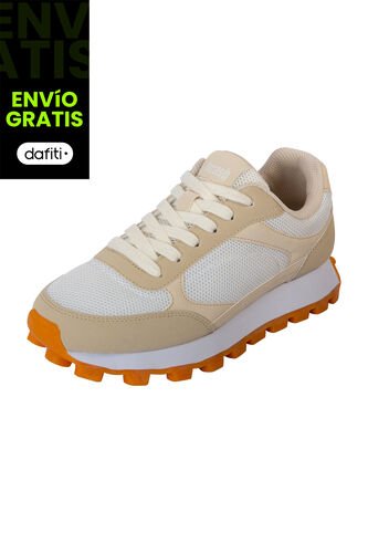 Zapatos Casuales Tipo Sneakers Para Mujer Blanco Brash 201138 Brash