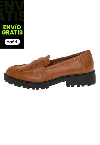 Zapatos Casuales Tipo Mocasín Guy Para Mujer Cogñac Brash 210539 Brash