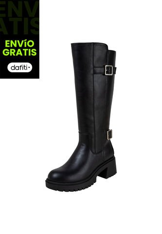 Botas De Moto Auntie Para Mujer Negro Brash 199822 Payless Brash
