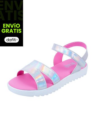 Sandalias Planas Soraya Para Niña Plateado Brash 200636 Payless Brash
