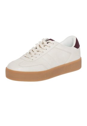 Zapatos Casuales Tipo Sneakers Mesa Para Mujer Beige Brash 201654