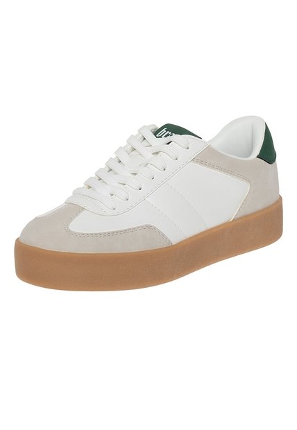 Zapatos Casuales Tipo Sneakers Mesa Para Mujer Beige Brash 201655
