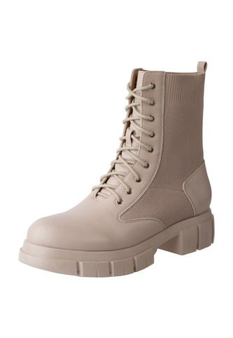 Botas De Combate Elvys Para Mujer Beige Brash 196896 Payless Brash
