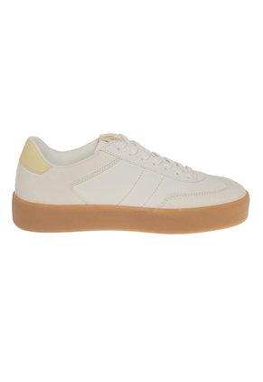Zapatos Casuales Tipo Sneakers Mesa Para Mujer Marfil Brash 210881