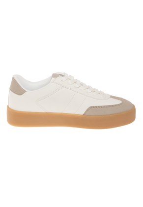 Zapatos Casuales Tipo Sneakers Mesa Para Mujer Marfil Brash 211698