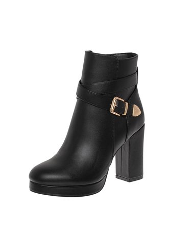 Botines Charlie Con Taco Para Mujer Negro Brash 211358 Brash