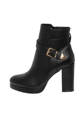 Botines Charlie Con Taco Para Mujer Negro Brash 211358
