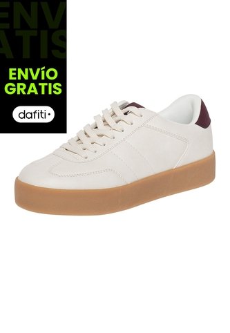 Zapatos Casuales Tipo Sneakers Mesa Para Mujer Beige Brash 201654 Brash
