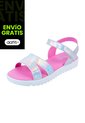 Sandalias Planas Soraya Para Niña Plateado Brash 200636 Payless de Brash