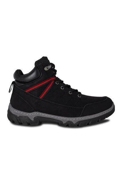Botas Hombre Breaker - Color Negro Con Rojo