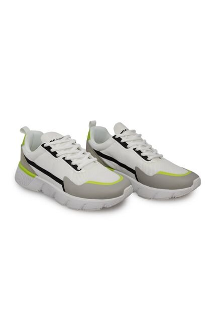 Tenis Deportivo Hombre Breaker - Color Blanco Con Gris