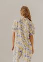 Blusa Pijama Blanco-Multicolor Bronzini Éxito de Bronzini