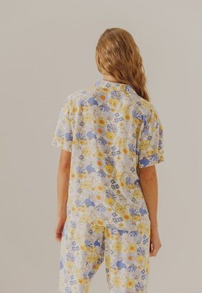 Blusa Pijama Blanco-Multicolor Bronzini Éxito