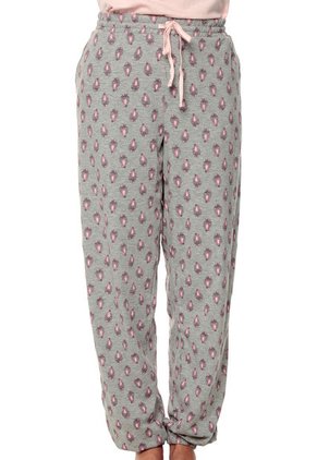Pantalón Pijama Gris-Rosa Bronzini Éxito