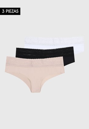 Pantaloncillo Trio Rosa-Negro-Blanco Bronzini Éxito