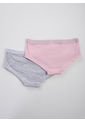 Pantie x2 Rosa-Gris-Blanco Bronzini de Bronzini
