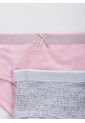 Pantie x2 Rosa-Gris-Blanco Bronzini de Bronzini