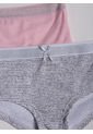Pantie x2 Rosa-Gris-Blanco Bronzini de Bronzini