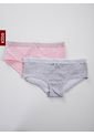 Pantie x2 Rosa-Gris-Blanco Bronzini de Bronzini