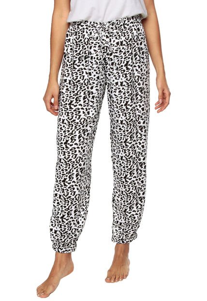 Pantalón Pijama Blanco-Negro Bronzini Éxito