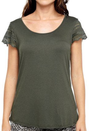 Camiseta Pijama Verde Oliva Bronzini Éxito