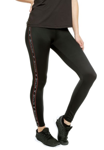 Leggings Negro-Rojo-Gris Bronzini Active Éxito