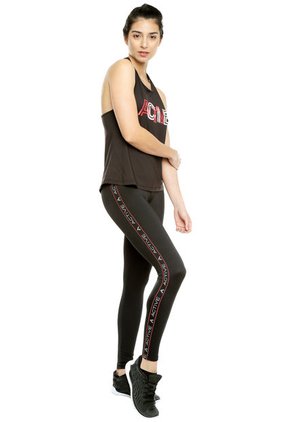 Leggings Negro-Rojo-Gris Bronzini Active Éxito