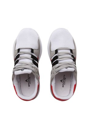 Tenis Lifestyle Blanco-Gris-Rojo Bronzini Active Éxito Junior