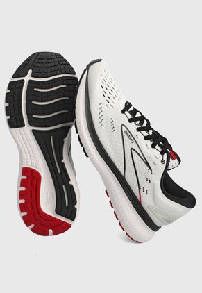 Tenis Running Blanco-Negro-Rojo Brooks Glycerin 19