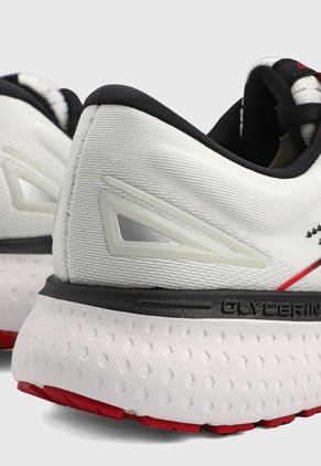Tenis Running Blanco-Negro-Rojo Brooks Glycerin 19
