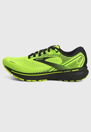 Tenis Running Verde Neon-Negro Brooks Ghost 14