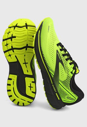 Tenis Running Verde Neon-Negro Brooks Ghost 14