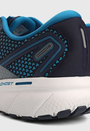 Tenis Running Azul-Blanco-Plateado Brooks Ghost 14