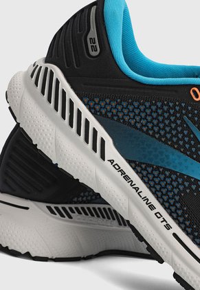 Tenis Running Negro-Azul-Blanco Brooks Adrenaline GTS 22