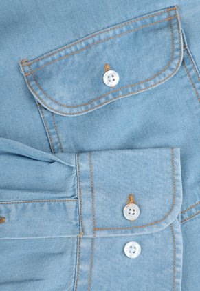 Camisa Denim Brooksfield Índigo Claro