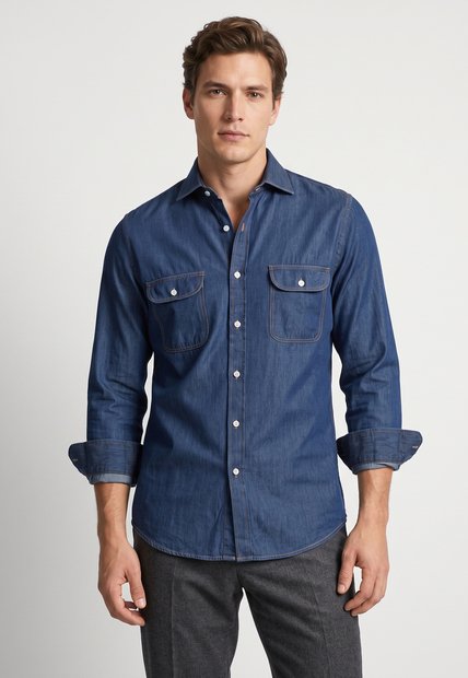 Camisa Denim Brooksfield Índigo Oscuro